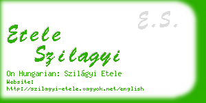 etele szilagyi business card